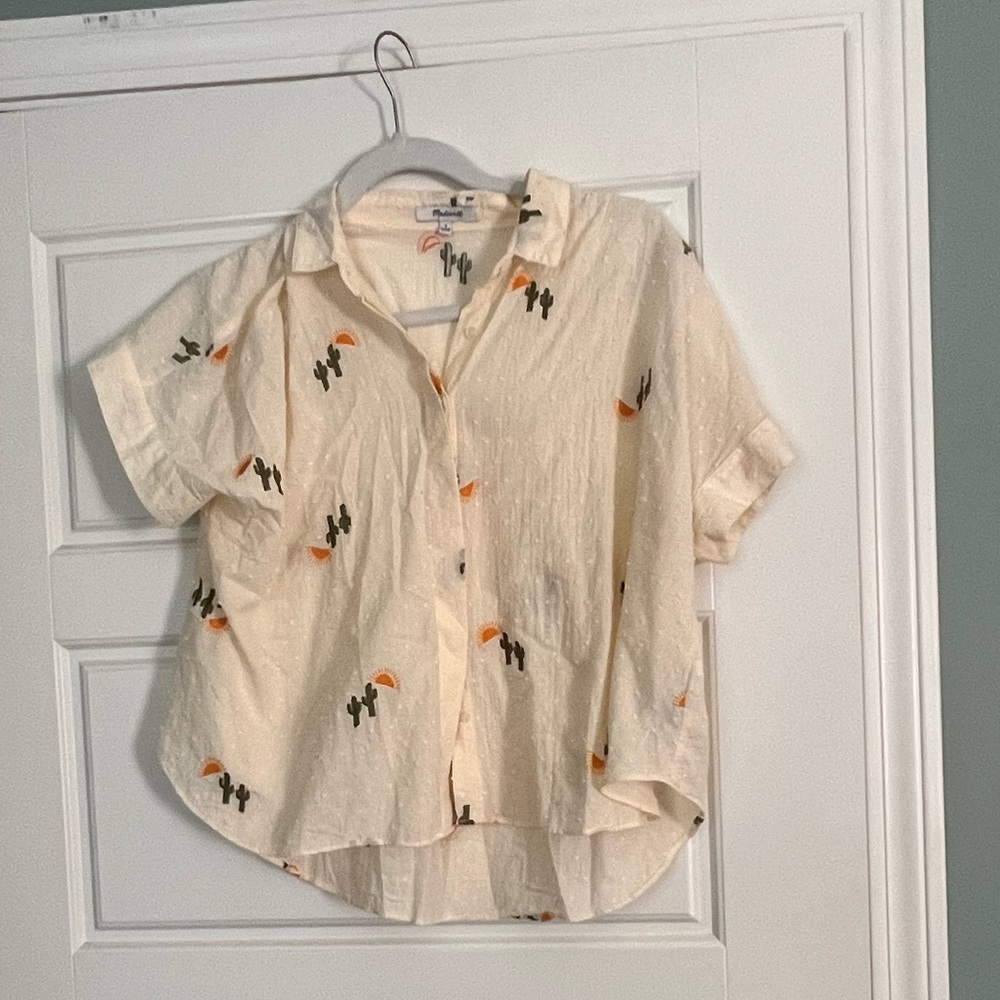 Madewell Cactus button up shirt